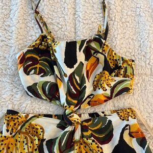 FARM Rio Multicolor Tropical Wide Leg Jumpsuit